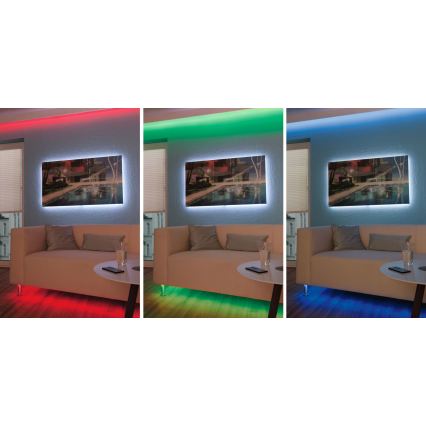 Paulmann 3988 - LED RGBW/13W reguliuojama juosta TIP 5 m 230V + nuotolinis valdymas