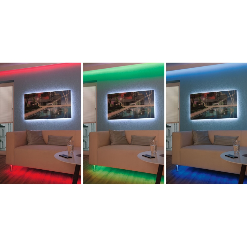 Paulmann 3988 - LED RGBW/13W reguliuojama juosta TIP 5 m 230V + nuotolinis valdymas