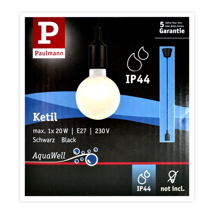 Paulmann 50346 - Maitinimo laidas NEORDIC 1xE27/20W/230V IP44