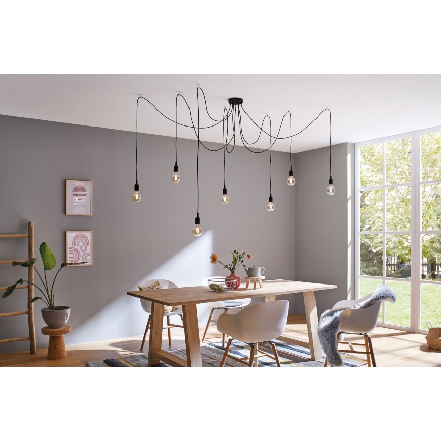 Paulmann 50390 - Pakabinamas sietynas NEORDIC 7xE27/20W/230V voras