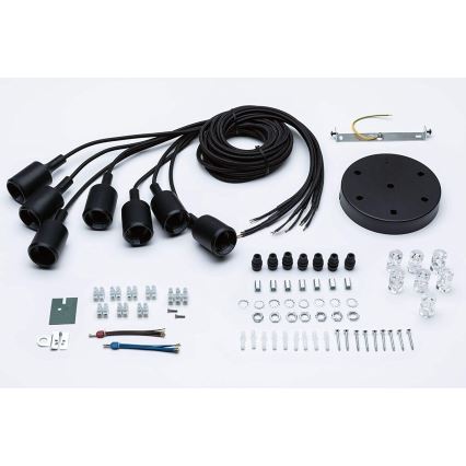 Paulmann 50390 - Pakabinamas sietynas NEORDIC 7xE27/20W/230V voras