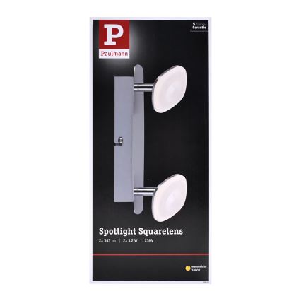 Paulmann 66651 - Akcentinis LED šviestuvas SQUARELENSE 2xLED/3,2W/230V