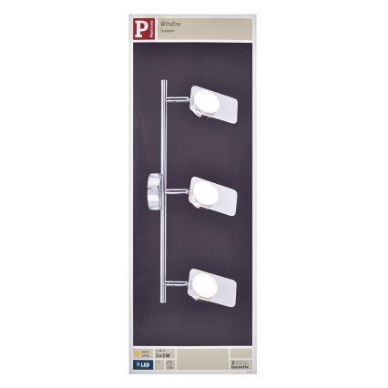 Paulmann 66668 - 3xLED/5W Akcentinis šviestuvas WINDOW 230V