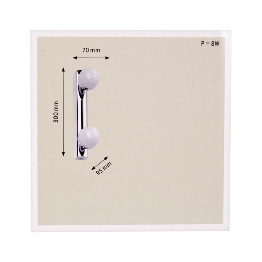 Paulmann 70469 - 2xLED/3,2W IP44 Vonios veidrodžio šviestuvas PROXIMA 230V