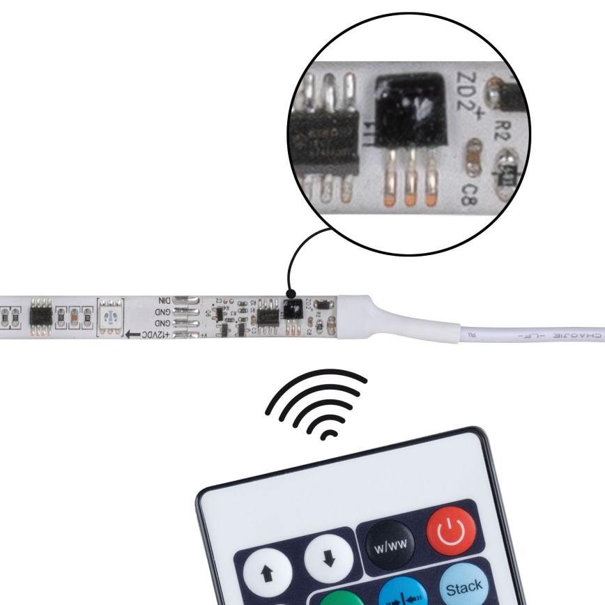 Paulmann 70514 - LED RGB/15W Reguliuojama juostelė SIMPLED 7,5m 230V + nuotolinio valdymo pultas