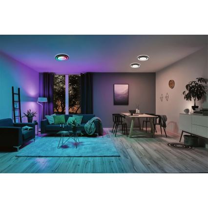 Paulmann 70544 - LED RGBW/22W Reguliuojamas lubinis šviestuvas RAINBOW 230V 3000-6500K + valdymo pultas