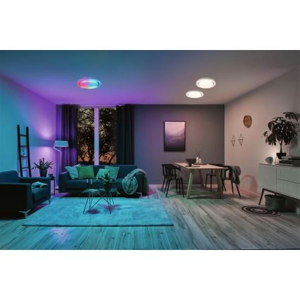 Paulmann 70547 - LED RGBW/38,5W Reguliuojamas lubinis šviestuvas RAINBOW 230V 3000-6500K + valdymo pultas