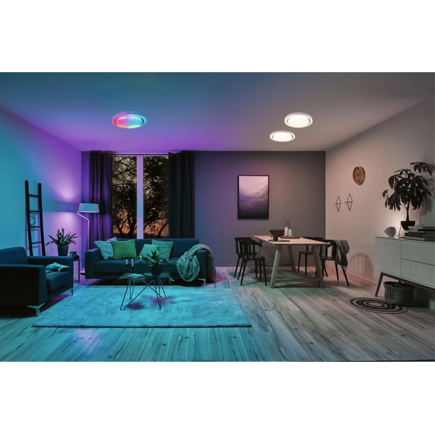 Paulmann 70547 - LED RGBW/38,5W Reguliuojamas lubinis šviestuvas RAINBOW 230V 3000-6500K + valdymo pultas