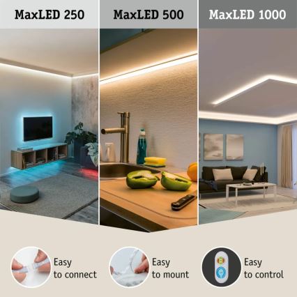 Paulmann 70623 - LED/10W IP44 Pritemdoma vonios juostelė MAXLED 1,5 m 2700-6500K 230V + nuotolinio valdymo pultas