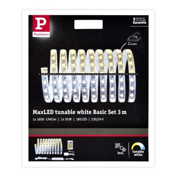 Paulmann 70624 - LED/20W Reguliuojama juostelė MAXLED 3m 230V + nuotolinio valdymo pultas