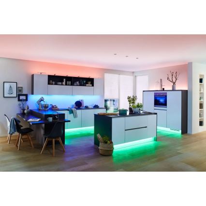 Paulmann 70627 - LED RGB/18W IP44 Pritemdoma vonios juostelė MAXLED 1,5 m 230V + nuotolinio valdymo pultas