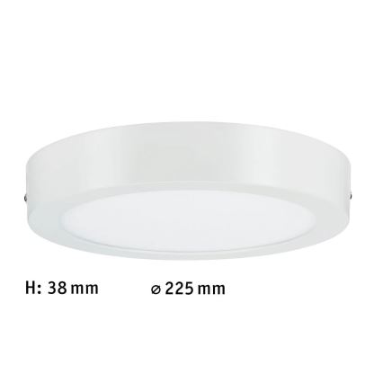 Paulmann 70642 - LED/12,5W Lubinis šviestuvas LUNAR 230V diametras 22,5 cm balta