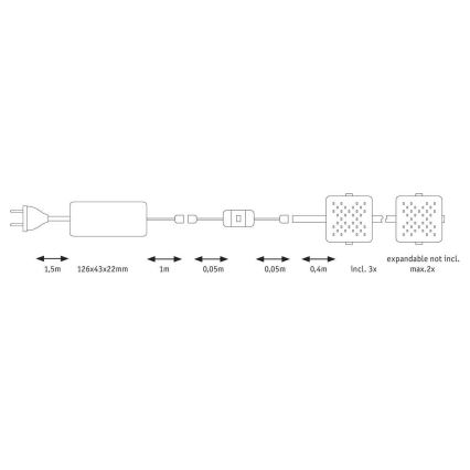 Paulmann 70710 - KOMPLEKTAS 3xLED/3,3W Baldų apšvietimas su jutikliu SOFTPAD 230V 2700K