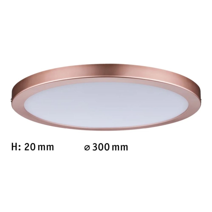 Paulmann 70872 - LED/22W Reguliuojamas šviestuvo skydelis ATRIA 230V 2700K skersmuo 30 cm rožinio aukso spalvos