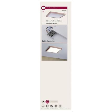 Paulmann 70873 - LED/24W Pritemdymo panelė ATRIA 230V 2700K 30x30 cm Rožinis auksas
