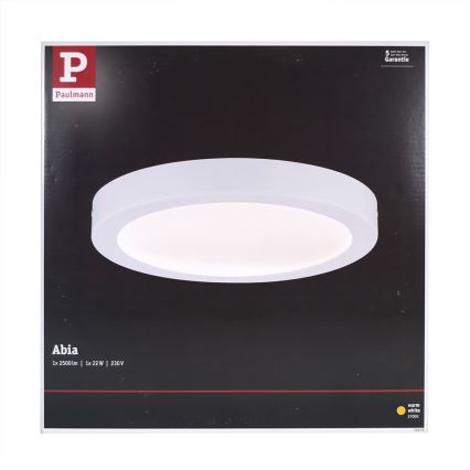 Paulmann 70899 - LED/22W lubinis šviestuvas ABIA 230V