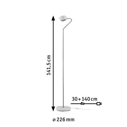 Paulmann 70920 - LED/7,5W Dimeriuojama grindinė lempa RAMOS 230V balta/blizgus chromas