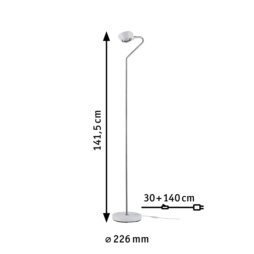 Paulmann 70920 - LED/7,5W Dimeriuojama grindinė lempa RAMOS 230V balta/blizgus chromas
