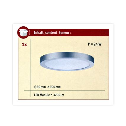 Paulmann 70983 - LED/22W Lubinis šviestuvas ABIA 230V