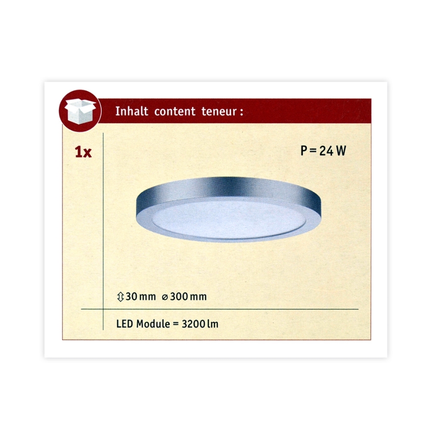 Paulmann 70983 - LED/22W Lubinis šviestuvas ABIA 230V