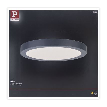 Paulmann 70988 - LED/22W Lubinis šviestuvas ABIA 230V antracitas