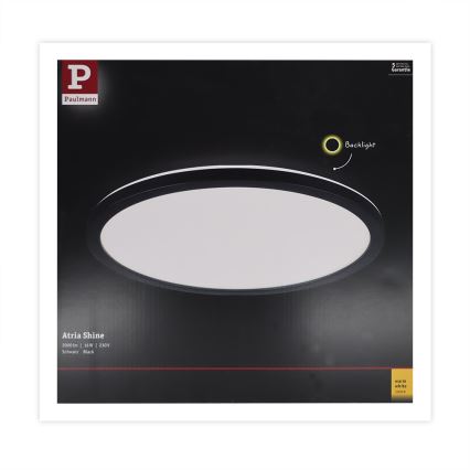 Paulmann 70998 - LED/16W Tvirtinama panelė ATRIA 230V 3000K diametras 29,3 cm juoda