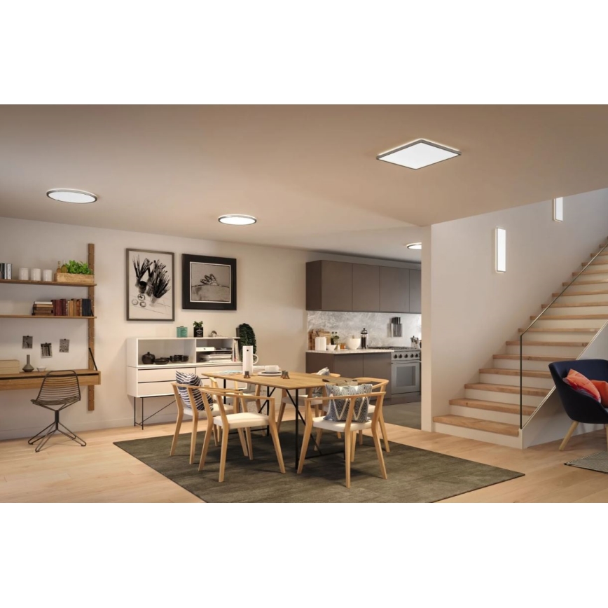 Paulmann 71009 - LED/22W Reguliuojamas šviestuvas ATRIA 230V 4000K 42x42 cm matinis chromas