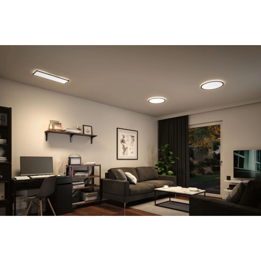 Paulmann 71016 - LED/22W Reguliuojamas šviesos skydelis ATRIA 230V 4000K 42x42 cm juodas