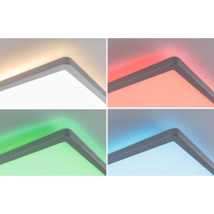 Paulmann 71020 - LED/20W RGBW reguliuojamas šviesos skydelis ATRIA 230V 4000K 20x58 cm + nuotolinio valdymo pultas