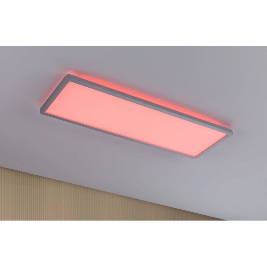 Paulmann 71020 - LED/20W RGBW reguliuojamas šviesos skydelis ATRIA 230V 4000K 20x58 cm + nuotolinio valdymo pultas