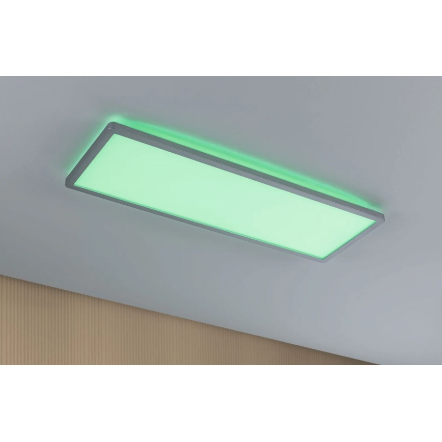 Paulmann 71020 - LED/20W RGBW reguliuojamas šviesos skydelis ATRIA 230V 4000K 20x58 cm + nuotolinio valdymo pultas