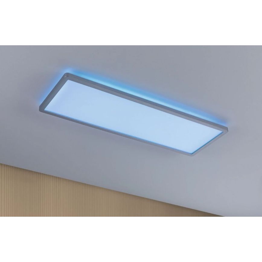 Paulmann 71020 - LED/20W RGBW reguliuojamas šviesos skydelis ATRIA 230V 4000K 20x58 cm + nuotolinio valdymo pultas