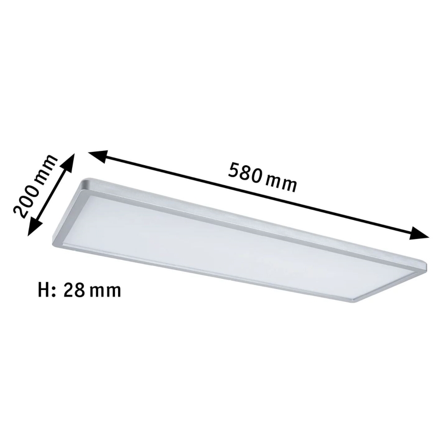 Paulmann 71020 - LED/20W RGBW reguliuojamas šviesos skydelis ATRIA 230V 4000K 20x58 cm + nuotolinio valdymo pultas
