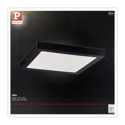 Paulmann 71026 - LED/22W Lubinis šviestuvas ABIA 230V juodas