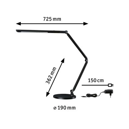 Paulmann 78912 - LED/10,6W Reguliuojama stalinis šviestuvas FLEXBAR 230V 3000/4000/6500K