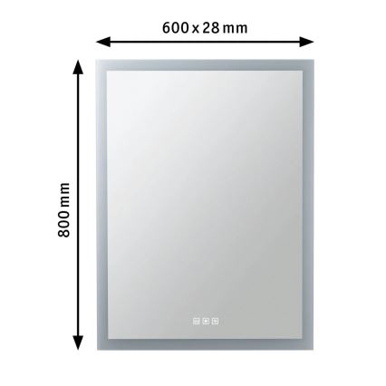 Paulmann 78951 - LED/22W IP44 Pritemdomas šildomas vonios veidrodis su apšvietimu 230V