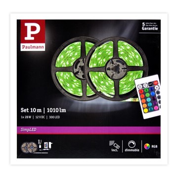 Paulmann 78980 - LED RGB/28W Pritemdoma juostelė SIMPLED 10m 230V + VP