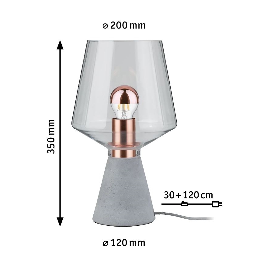 Paulmann 79665 - 1xE27/20W Stalinis šviestuvas NEORDIC YORIK 230V