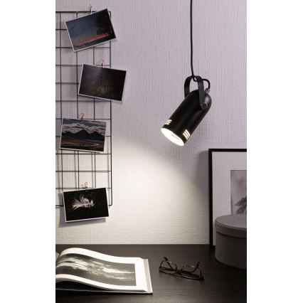 Paulmann 79766 - 1xE27/15W Pakabinamas šviestuvas ant laido LAVEA 230V juodas