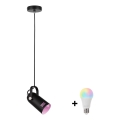 Paulmann 79766 - LED RGBW 1xE27/9W pakabinama liustra ant laido LAVEA 230V juoda