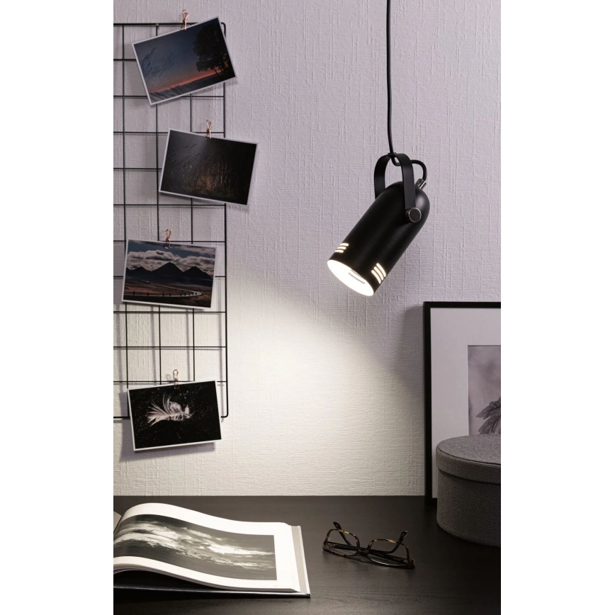 Paulmann 79766 - LED RGBW 1xE27/9W pakabinama liustra ant laido LAVEA 230V juoda