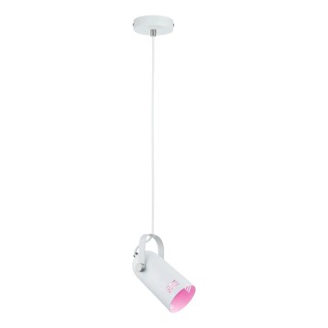 Paulmann 79767 - 1xE27/15W Pakabinama liustra LAVEA su laidu 230V balta