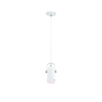 Paulmann 79767 - 1xE27/15W Pakabinama liustra LAVEA su laidu 230V balta