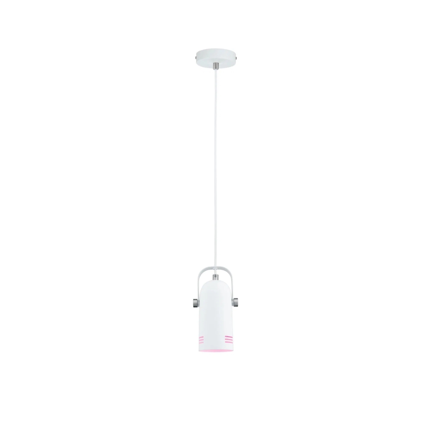 Paulmann 79767 - 1xE27/15W Pakabinama liustra LAVEA su laidu 230V balta