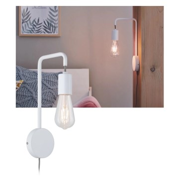 Paulmann 79811 - 1xE27/40W sieninis šviestuvas CALVANI 230V baltas