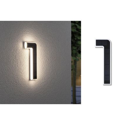 Paulmann 79842 - LED/0,2W IP44 Saulės energijos namo numeris 1,2V 1500 mAh