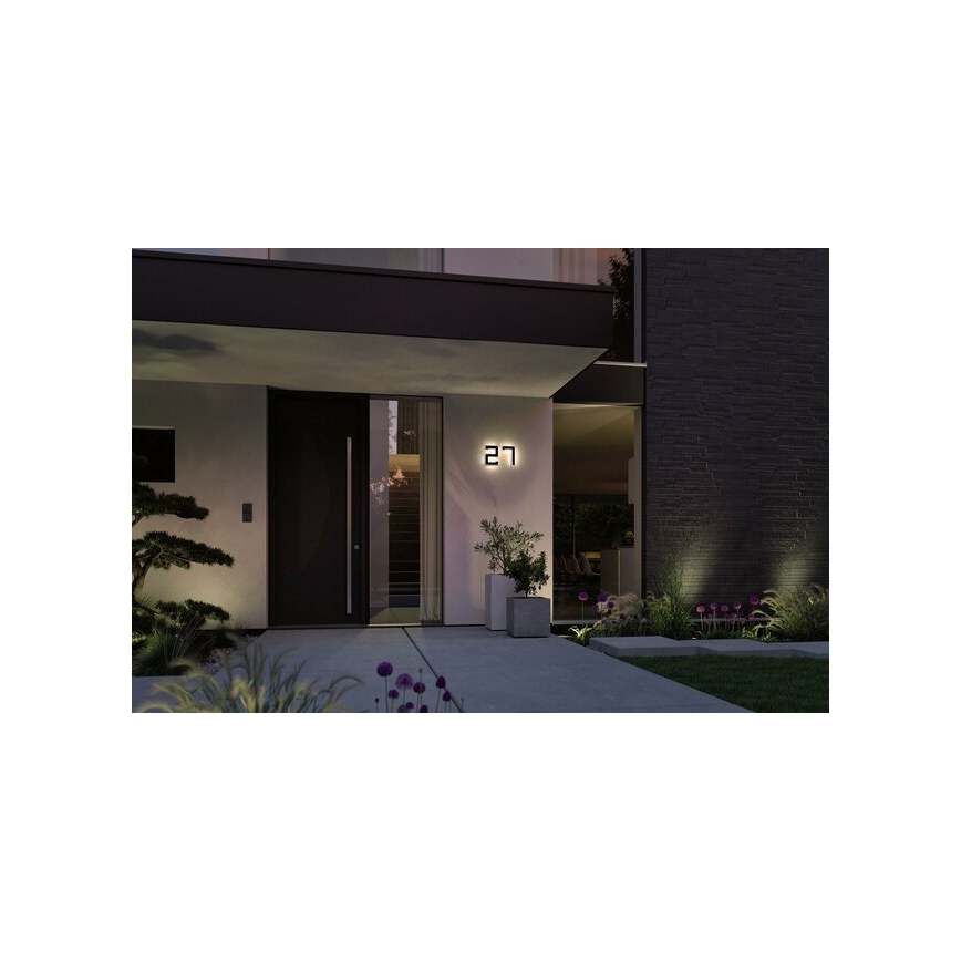 Paulmann 79842 - LED/0,2W IP44 Saulės energijos namo numeris 1,2V 1500 mAh