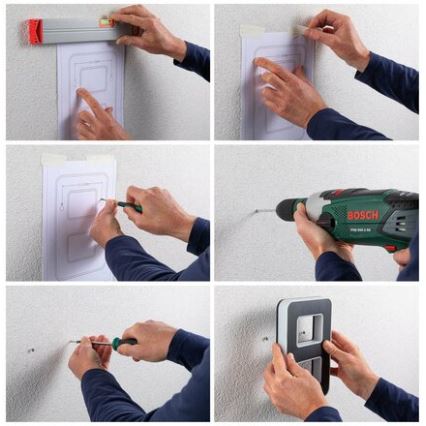 Paulmann 79842 - LED/0,2W IP44 Saulės energijos namo numeris 1,2V 1500 mAh