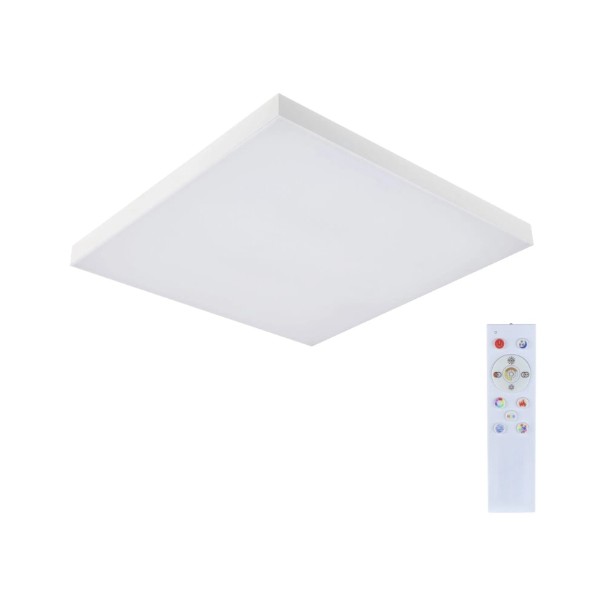 Paulmann 79910 - LED/31W RGBW dimeriuojamas lubų šviestuvas LORIA 230 V 3000–6500 K 59,5×59,5 cm baltas + nuotolinis valdymas