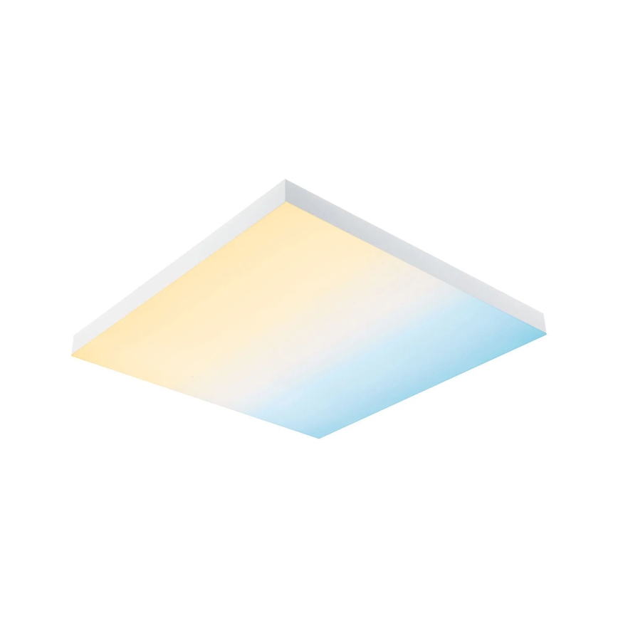 Paulmann 79910 - LED/31W RGBW dimeriuojamas lubų šviestuvas LORIA 230 V 3000–6500 K 59,5×59,5 cm baltas + nuotolinis valdymas